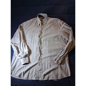 Canali Shirt Mens‎ XL Gray Button Down Long Sleeve Italy Luxery Business Casual